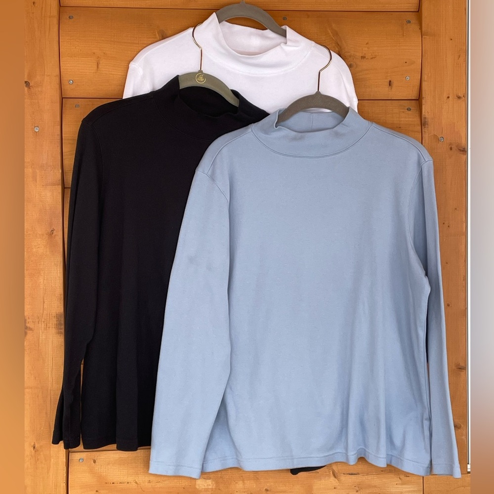 Mock Turtle Neck Long Sleeve Tops bundle by Vicki Wayne Size Large. EUC - Picture 2 of 6